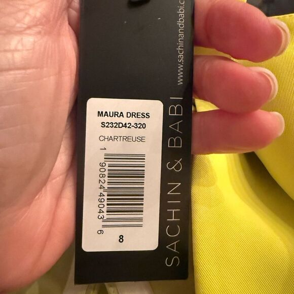 NWT Sachin & Babi Bubble Hem Split Corset Neon
Green Strapless Mini-B4/5 - Picture 9 of 10